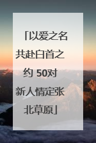 以爱之名共赴白首之约 50对新人情定张北草原