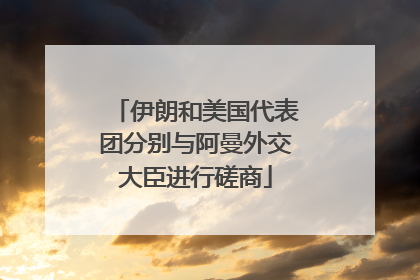 伊朗和美国代表团分别与阿曼外交大臣进行磋商