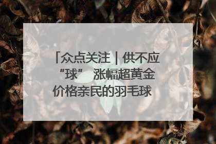 众点关注｜供不应“球” 涨幅超黄金 价格亲民的羽毛球为何身价飞涨？
