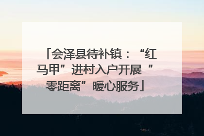 会泽县待补镇：“红马甲”进村入户开展“零距离”暖心服务