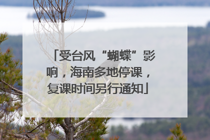 受台风“蝴蝶”影响，海南多地停课，复课时间另行通知