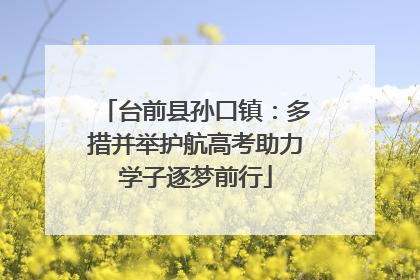 台前县孙口镇：多措并举护航高考助力学子逐梦前行