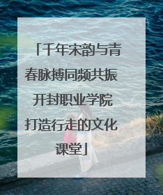千年宋韵与青春脉搏同频共振 开封职业学院打造行走的文化课堂