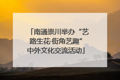 南通崇川举办“艺路生花·街角艺趣”中外文化交流活动