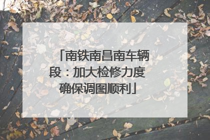 南铁南昌南车辆段：加大检修力度确保调图顺利