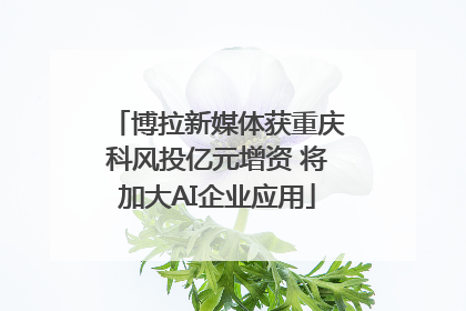 博拉新媒体获重庆科风投亿元增资 将加大AI企业应用