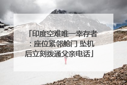 印度空难唯一幸存者：座位紧邻舱门 坠机后立刻拨通父亲电话