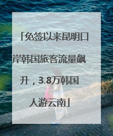 免签以来昆明口岸韩国旅客流量飙升，3.8万韩国人游云南