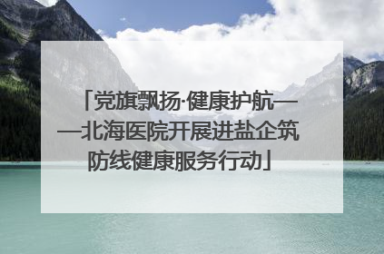 党旗飘扬·健康护航——北海医院开展进盐企筑防线健康服务行动