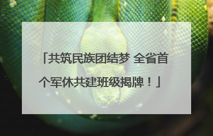 共筑民族团结梦 全省首个军休共建班级揭牌！