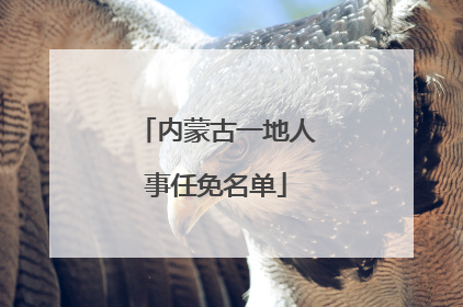 内蒙古一地人事任免名单