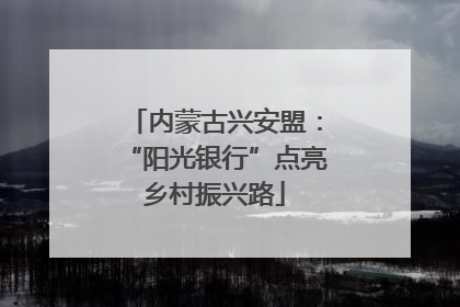 内蒙古兴安盟：“阳光银行”点亮乡村振兴路