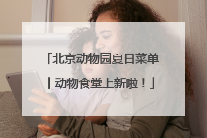北京动物园夏日菜单丨动物食堂上新啦！