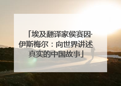 埃及翻译家侯赛因·伊斯梅尔：向世界讲述真实的中国故事
