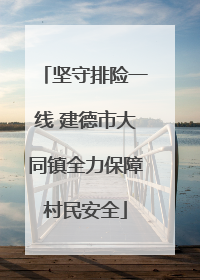 坚守排险一线 建德市大同镇全力保障村民安全