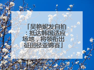吴艳妮发自拍：抵达韩国适应场地，将领衔出征田径亚锦赛
