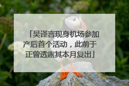 吴谨言现身机场参加产后首个活动，此前于正曾透露其本月复出