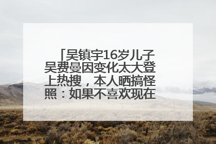 吴镇宇16岁儿子吴费曼因变化太大登上热搜，本人晒搞怪照：如果不喜欢现在的我可以离开