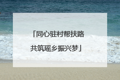 同心驻村帮扶路 共筑瑶乡振兴梦