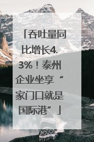 吞吐量同比增长4.3%！泰州企业坐享“家门口就是国际港”