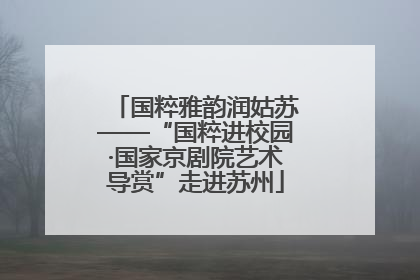国粹雅韵润姑苏——“国粹进校园·国家京剧院艺术导赏”走进苏州