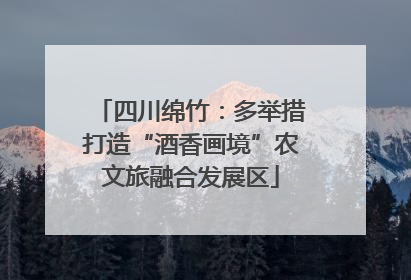 四川绵竹：多举措打造“酒香画境”农文旅融合发展区