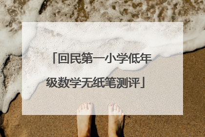 回民第一小学低年级数学无纸笔测评