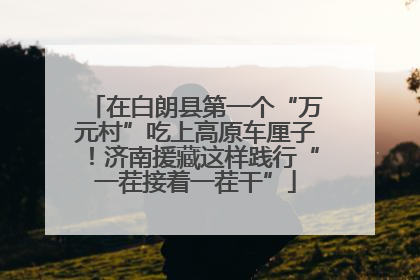 在白朗县第一个“万元村”吃上高原车厘子！济南援藏这样践行“一茬接着一茬干”