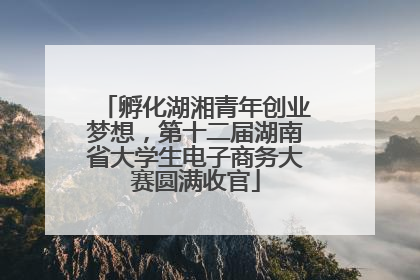 孵化湖湘青年创业梦想，第十二届湖南省大学生电子商务大赛圆满收官