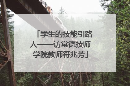 学生的技能引路人——访常德技师学院教师符兆芳