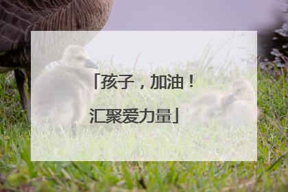 孩子，加油！汇聚爱力量