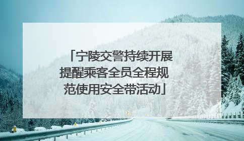 宁陵交警持续开展提醒乘客全员全程规范使用安全带活动