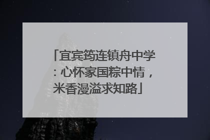 宜宾筠连镇舟中学：心怀家国粽中情，米香漫溢求知路