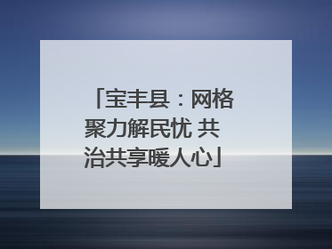 宝丰县：网格聚力解民忧 共治共享暖人心