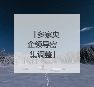 多家央企领导密集调整