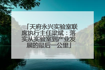 天府永兴实验室联席执行主任梁斌：落实从实验室到产业发展的最后一公里