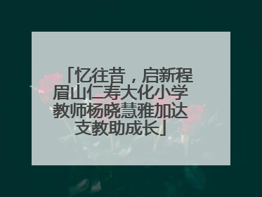 忆往昔，启新程眉山仁寿大化小学教师杨晓慧雅加达支教助成长