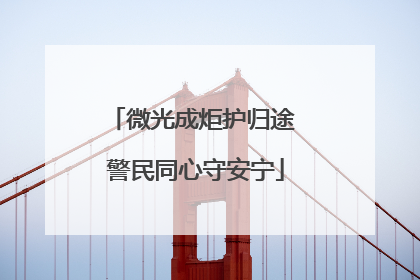 微光成炬护归途 警民同心守安宁