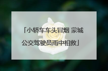 小轿车车头冒烟 蒙城公交驾驶员雨中相救