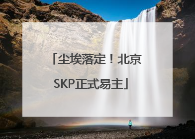 尘埃落定！北京SKP正式易主