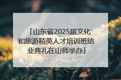 山东省2025届文化和旅游精英人才培训班结业典礼在山师举办