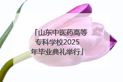 山东中医药高等专科学校2025年毕业典礼举行