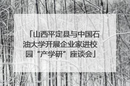 山西平定县与中国石油大学开展企业家进校园“产学研”座谈会