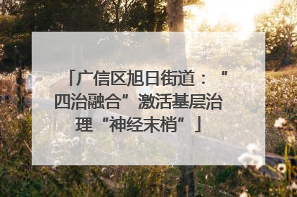 广信区旭日街道：“四治融合”激活基层治理“神经末梢”