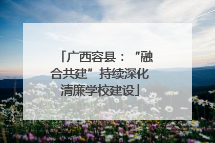 广西容县：“融合共建”持续深化清廉学校建设