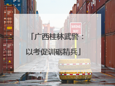 广西桂林武警：以考促训砺精兵
