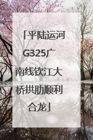 平陆运河G325广南线钦江大桥拱肋顺利合龙