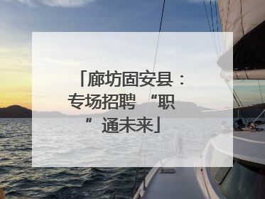 廊坊固安县：专场招聘 “职”通未来