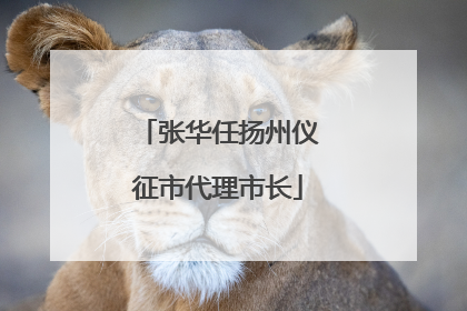 张华任扬州仪征市代理市长
