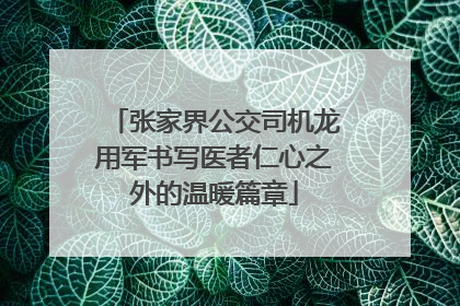 张家界公交司机龙用军书写医者仁心之外的温暖篇章